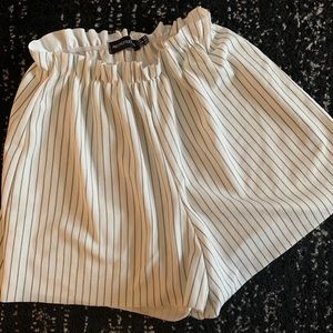 Black and White High Waisted Shorts